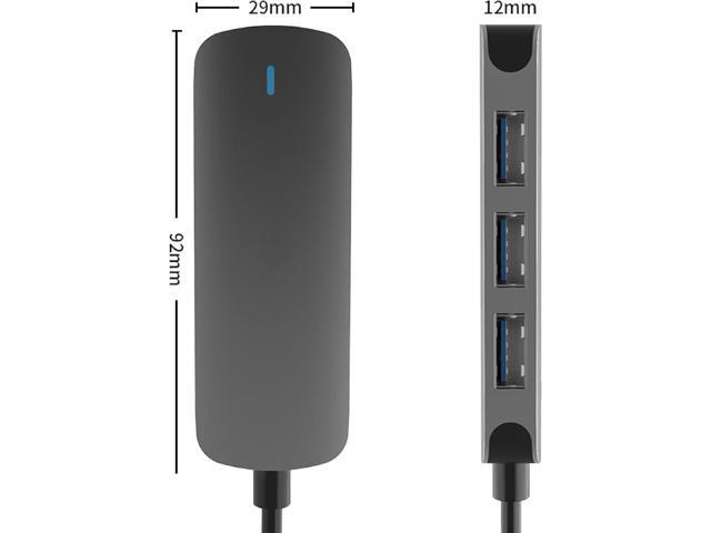 MMOBIEL USB-C to 4X USB-A Adapter Port Hub - 4-in-1 USB Hub Splitter - USB Hub 3.0-5Gbps - USB Splitter Compatible with MacBook, iPad Air/Pro,...
