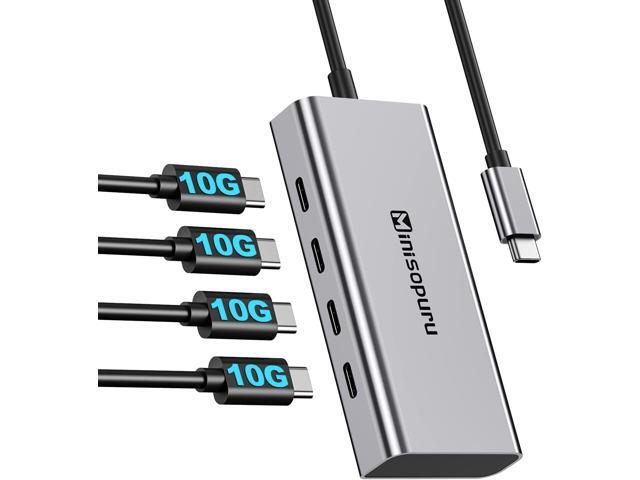 Minisopuru 4 Ports USB C Hub 10Gbps USB Hub for Laptop, USB Hub Multiport Adapter for MacBook Pro, MacBook, MacBook Air, iPad, Surface Pro,...