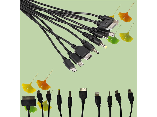 10 in 1 Universal USB Cable, Multi Charging Cable Compatible with Multiple Cell Phones Blutooth Earphone Speaker MP3 Player