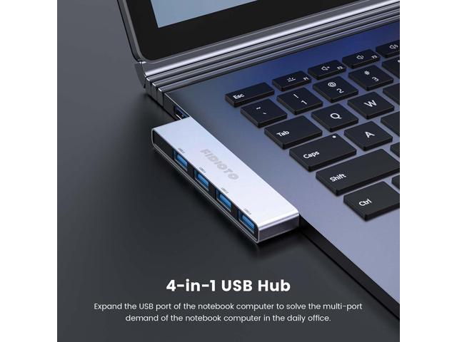 Small USB Hub, Fidioto 4 Port USB Adapter(1 * 3.0 Hub, 3 * 2.0 Hub), Multi USB Port Expander for Laptop, iMac Pro, MacBook Air, Mac Mini/Pro,...