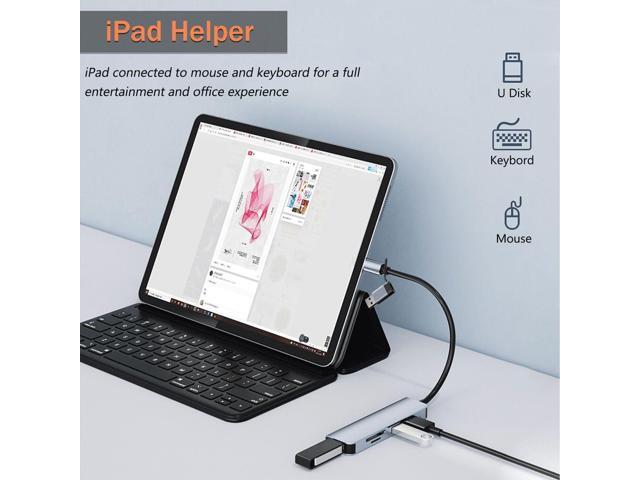 Hub USB C USB 3.0 SD Card Reader, VIENON 5 in 1 Aluminum USB A & C Hub with Memory SD/TF Card Reader and 3 USB 3.0 Ports, USB Extender for PC,...