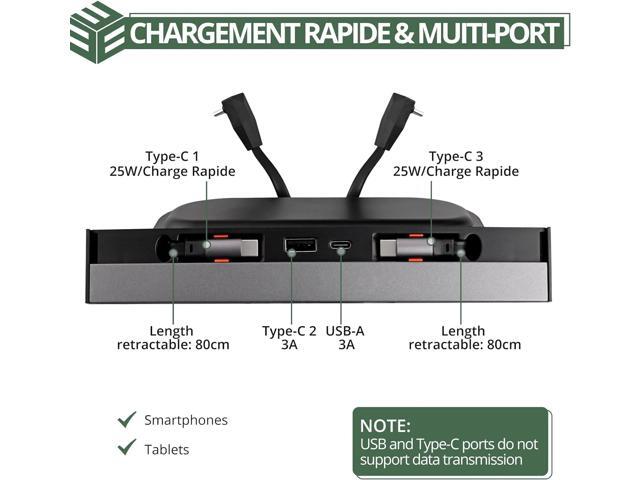 EYPINS USB Hub Suitable for Tesla,Retractable Hub Docking Station Compatible with Tesla Model 3/Y,Fast Charge Cable Adapter,2M USB Cable,2pcs...