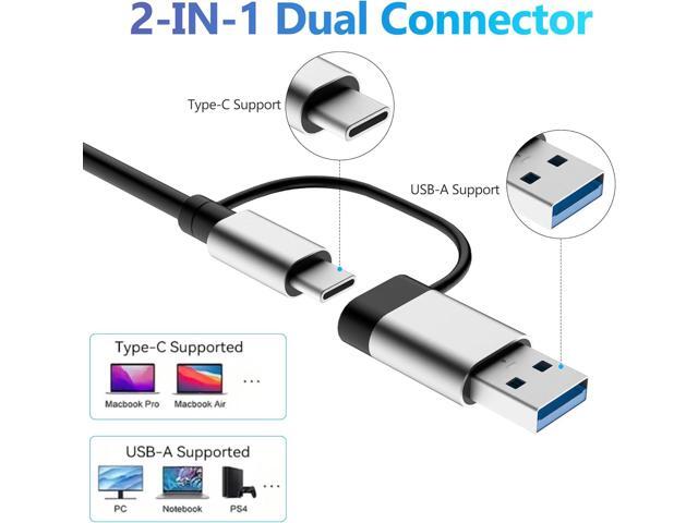 Kalawen USB C Hub USB Hub 3.0, Aluminum 8 in 1 USB Splitter with 1 x USB 3.0, 3 x USB 2.0 and 1 x USB C, SD/TF Card Reader, 3.5mm Aux Ports for...
