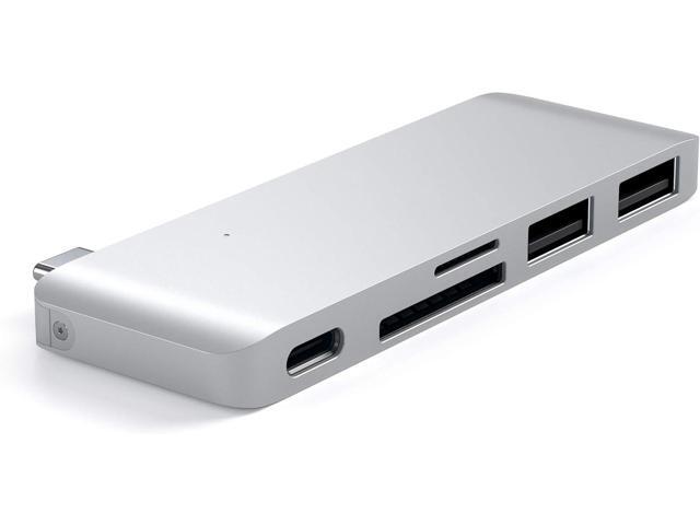 Satechi Aluminum Type-C USB 3.0 3-in-1 Combo Hub with USB-C Pass-Through - for M2/ M1 MacBook Pro/Air, M2/ M1 iPad Pro/Air, M2 Mac Mini, iMac M1...