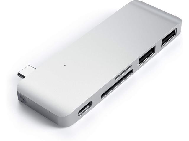 Satechi Aluminum Type-C USB 3.0 3-in-1 Combo Hub with USB-C Pass-Through - for M2/ M1 MacBook Pro/Air, M2/ M1 iPad Pro/Air, M2 Mac Mini, iMac M1...