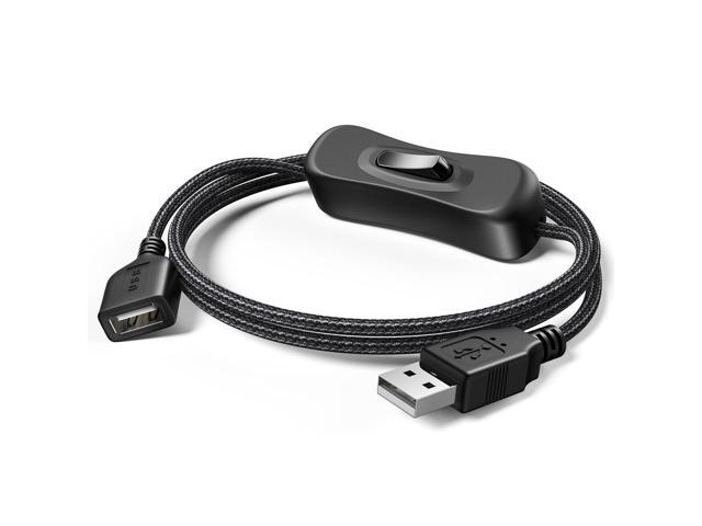 ANDTOBO USB Switch Extension Cable, Upgraded USB Extension Cord with On/Off Power Switch Cable for LED Strips, iOS System, etc- 3.3 FT