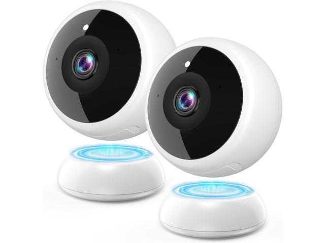 Magnetic Security Camera Wireless - 2Pack AI Motion Detection, 2K HD Video, Battery Powered, Ease of Setup, 2-Way Audio,IR Color Night Vision,.