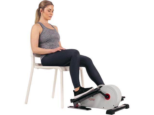 Sunny Health & Fitness Under Desk Pedal Elliptical Machine, Adjustable Resistance Leg Exerciser Home Workout While Sitting for Seniors, Optional...