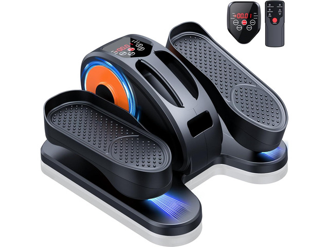 Under Desk Elliptical Machine, Electric Elliptical Leg Exerciser for Seniors Fully Assembled, Quiet & Portable Electric Seated Pedal Exerciser with...