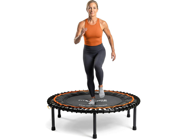 MXL FIT Bounce PRO Bungee Rebounder - Premium Indoor Mini Trampoline for Adults and Kids, Silent Low-Impact Bounce, Half-Folding with Foldable...