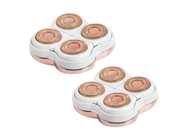 tuokiy Legs Hair Remover Replacement Head Compatible with Finishing Touch Flawless Electric Legs Shaver for Women,Rose Gold 2-pc Pack