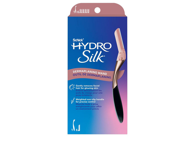 Schick Hydro Silk Dermaplaning Wand, Dermaplaning Tool for Face Dermaplane Razor for Women Face, Eyebrow Razor, Peach Fuzz Remover, Includes 1...
