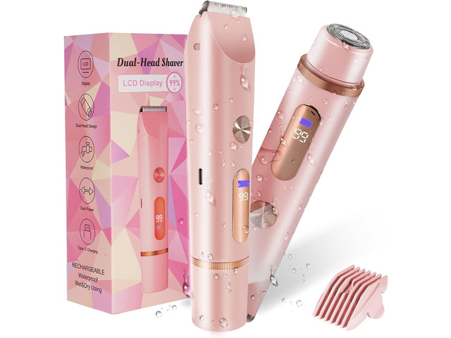 Bikini Trimmer for Women 2in1 High Power Epilators Hair Removal Waterproof Electric Razors Women's Electric Razor Pubic Hair Trimmer Shaver for...