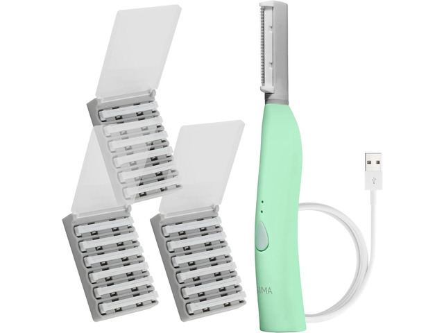 SPA SCIENCES - SIMA Patented Dermaplane Razor for Women Face Painless 2-in-1 Facial Exfoliation & Peach Fuzz Hair Removal Anti-Aging 3 Speeds ...