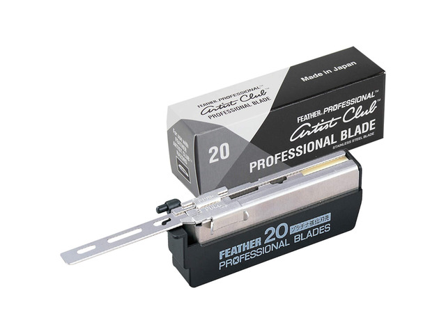 Feather Artist Club Professional Single Edge Razor Blades - Fits Any Artist Club Straight Razor - Platinum-Coated for Sharpness & Precision -...