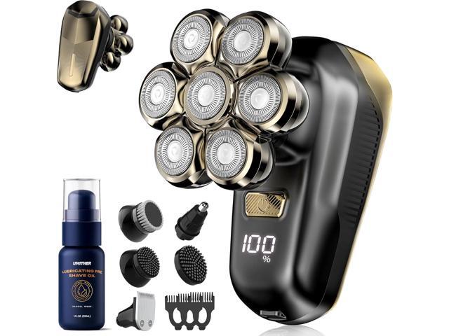 Head Shavers for Bald Men, Electric Razor with 7D Magnetic Shaver Heads, Wet Dry Waterproof Bald Head Trimmer Kit for Women & Men, Nose Ear Hair.