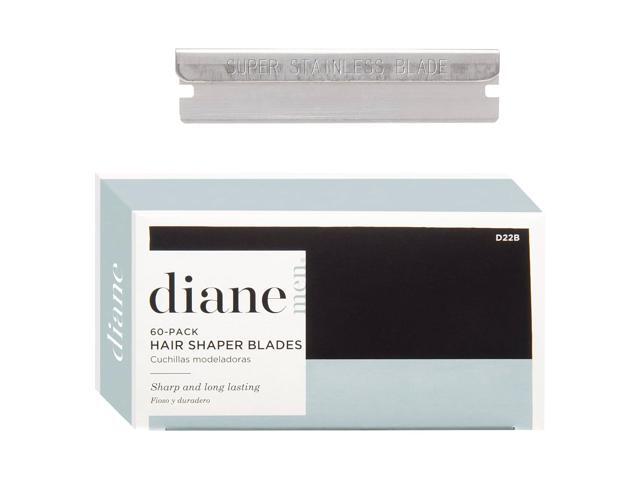 Diane Hair Shaper Razor Blades, Polymer Coated Stainless Steel Material, Precise Shaping, Trimming, and Cutting, Razor Refills for Barber, Straight.