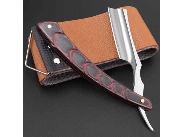 Professional Straight Edge Barber Razor,Straight razors for men, Premium Stainless Steel Shaver Razor with Shaving Strop for Men Home & Salon.