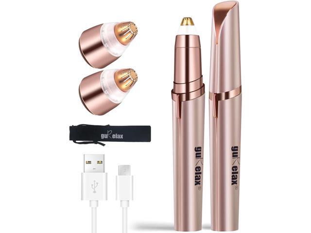 Eyebrow Trimmer for Women, Rechargeable Eyebrow Hair Remover, Painless Electric Razor with 2 x Replacement Heads, Eye Brow and Face Epilator Hair.