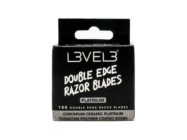 L3 Double Edge Razor Blades - Platinum Coated, Stainless Steel for the Close Shave - for Double Edged Safety Razors - 100 Count (2)