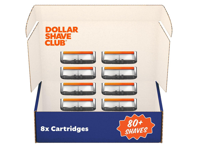 Dollar Shave Club 6 Blade Razor Refills (8 Pack) 6 Stainless Steel Blades for a Close & Comfortable Shave