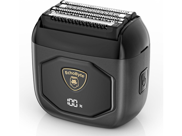 Full Metal Electric Foil Shaver for Men: 4 Floating Blades, IPX7 Waterproof Wet & Dry Mini Razor, 120-Min Runtime USB-C Rechargeable, Quiet Travel...