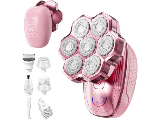 Electric Razors for Women Legs, 5-in-1 Electric Shaver for Women & Body Shaver, Waterproof Wet/Dry 7-Blade Womens Electric Shaver with Womens...