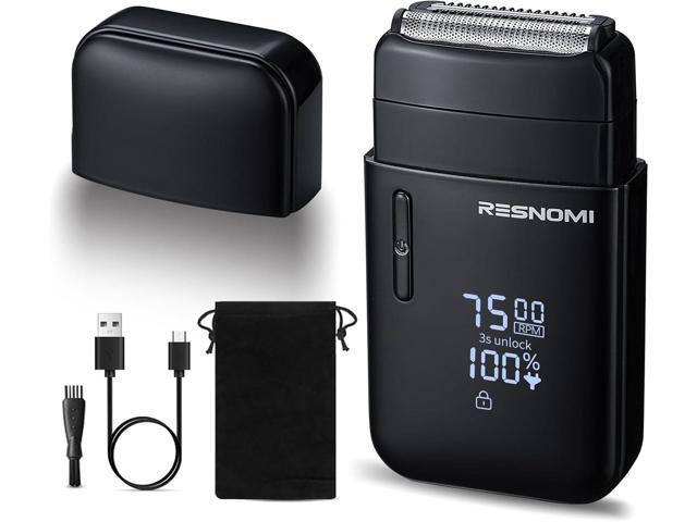 Electric Foil Shavers for Men, 2 Floating Blades Wet/Dry Foil Shaver with 3 Adjustable Gears, IPX7 Waterproof, LCD Display & Type-C Charge,.