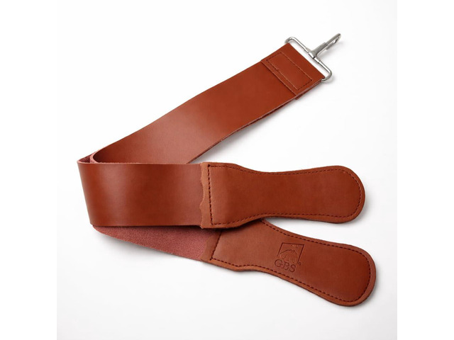 Gents Leather Razor Strop 2.5 x 23.5 Cowhide Straight Razor Strop Dual Sided Canvas Barber Sharpening Strap for Razors Knives Tools