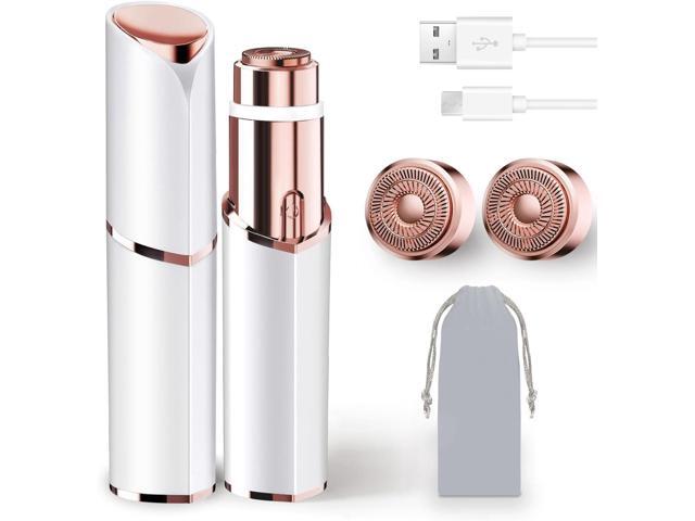 Facial Hair Removal for Women, Electric Rechargeable Painless Hair Remover for Face, Upper Lips, Chin, Peach Fuzz, with LED Light