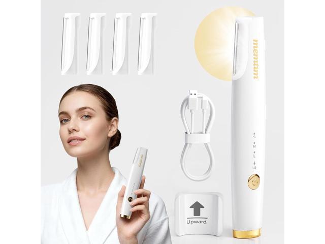 Sonic Smooth Dermaplane for Women Face Eyebrow Trimmer Peach Fuzz Facial Hair Removal with Led Light 3 Speeds Rechargeable Dermaplaning Tool with 4...