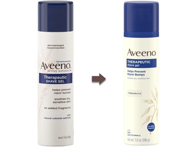 Aveeno Therapeutic Shave Gel with Oat and Vitamin E to Help Prevent Razor Bumps and Soothe Dry and Sensitive Skin, No Added Fragrances and.