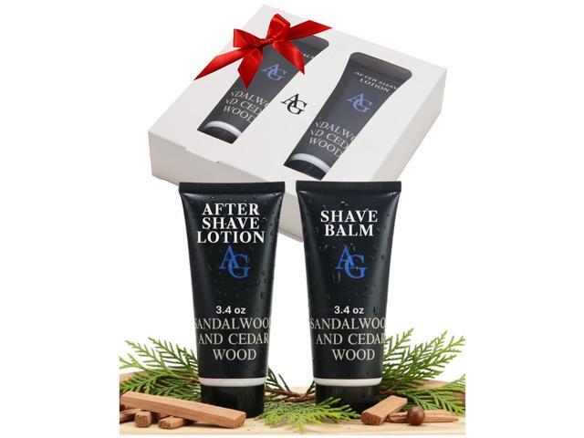 Self-Care Kit for Men Set with Shave Balm and After Shave Lotion - Shave Balm for Sensitive Skin - Birthday Gift Idea for Him - 2 x 3.4 fl oz Razor.