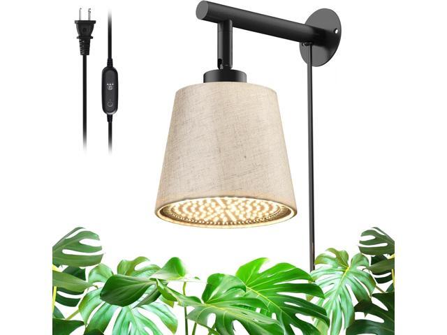 Bstrip Hanging Grow Lights for Indoor Plants, 25W Full Spectrum, 4H/9H/14H Timer, 3000K Wall-Mounted Decorative Plant Light with 9.8FT Power Cord,.