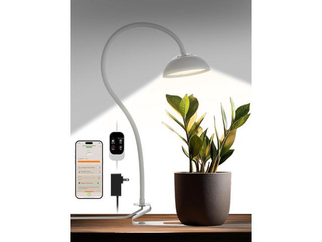 GLOWRIUM Smart Grow Lights for Indoor Plants,10W Full Spectrum LED Plant Light with 3/9/12 Timer,10 Dimmable Levels,Height Adjustable Grow Light.