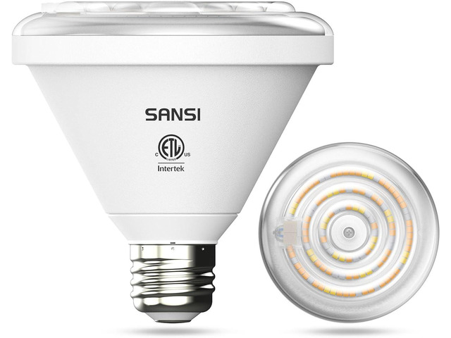 SANSI Grow Light Bulb IP54 Waterproof, 24W BR30 Plant Light Bulb for Indoor Outdoor Plants Full Spectrum(200 Watt Equiv), Energy Saving with...