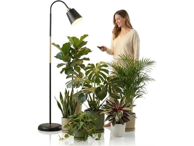 Floor Lamp Grow Lights for Indoor Plants, Adjustable Height Tall Standing Plant Light with Remote & Timer, 360° Gooseneck, Full Spectrum Dimmable,...