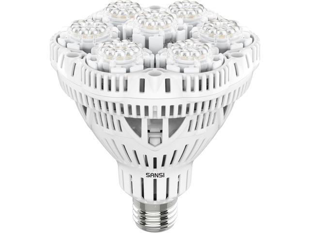 SANSI Grow Lights for Indoor Plants, Full Spectrum 36W Grow Light Bulbs (400 Watt Equiv) with Optical Lens for High PPFD, PPF 65.6 umol/s LED.