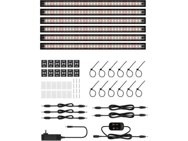T5 Smart Grow Light for Indoor Plants,3500K Full Spectrum LED Plant Light Strips with 3/9/12H Auto Timer,Stepless Dimming,Modular DesignPlug and.