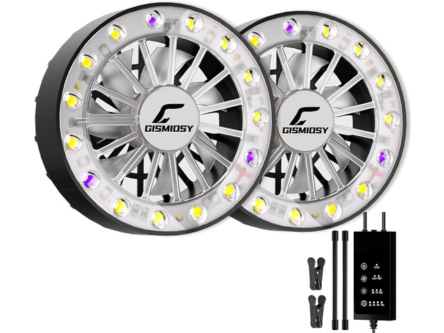 Full Spectrum LED Grow Light with Built-in Cooling Fan, Clip on Plant Lights for Indoor Plants, 2/4/8/12H Auto Timer, 3 Dimmable Levels, CRI 90+...