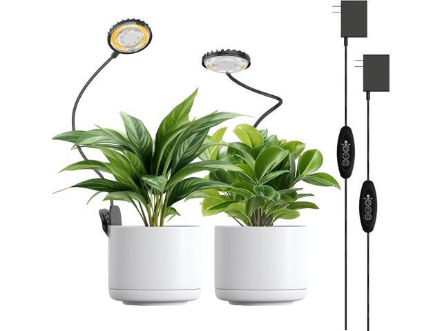 Grow Lights Indoor, Clip On Plant Lights for Indoor Growing, Full Spectrum LED Plant Grow Lamp, Auto Timing 4/8/12Hrs, 12W 4000K Pot Plant Growing...