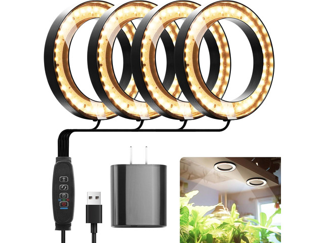 Mosthink 6.3' Ceiling Grow Lights for Indoor Plants, 288 LEDs Plant Light Full Spectrum, Under Cabinet Growing Lamp with Auto Timer, 10 Dimmable...