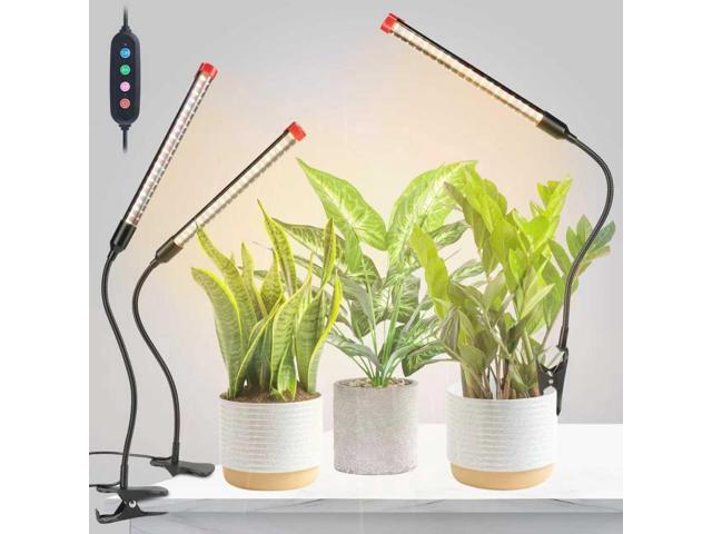 3Pack 2-in-1 Small Clip Grow Lights for Indoor Plants, Bonsai, Succulent, Cactus, 4/8/12/16/20H Timer, 9 Watt Power Draw, NO Need Adapter, Enough.