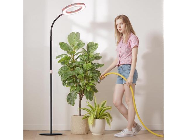 Grow Light Plant Light for Indoor Plants, Full Spectrum Grow Lamp with Pedestal Stand, Automatic Timer for 3H/9H/12H, 10 Dimmable Levels, Height.