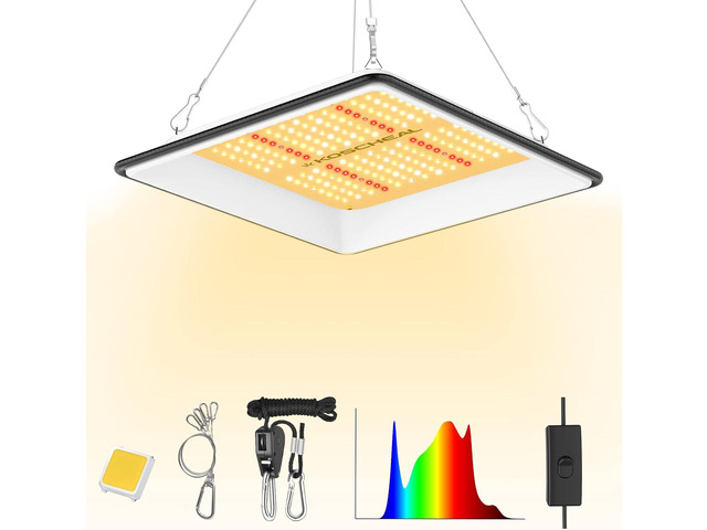 KOSCHEAL KT600 LED Grow Light Use with Yield LEDs Sunlike Full Spectrum Grow Lights for Seedlings Indoor Plants Veg and Bloom Growing Lamps for...