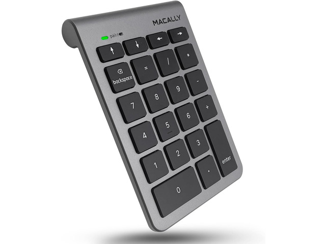 Macally Bluetooth Number Pad for Laptop - Wireless Numeric Keypad - 22 Key Numeric Keypad for Data Entry, Numpad Compatible with MacBook, iPad,...