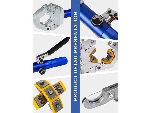 AMZCNC 71500 Hydraulic A/C Hose Crimper Kit - Handheld Crimping Tool Set with Snap-On Dies for Air Conditioning Hose Repair
