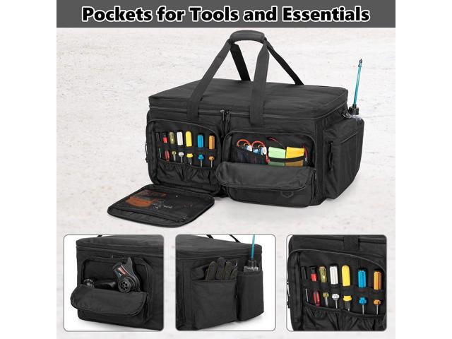 RC Storage Bag for 1/8 and 1/10 Car, RC Carrying Case with Bottom Solid Clapboard for Support and Multi-Pockets for RC Tools (Patent Design)