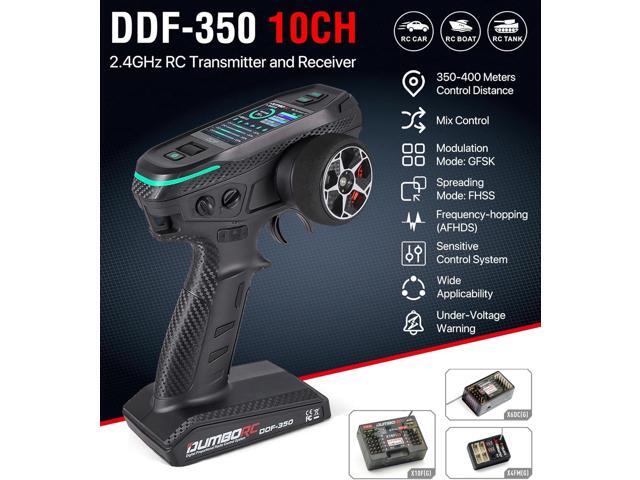 RC Radio Transmitter and Receiver 10 Channel DDF-350 with X10FG X6DCG Receiver 1 Lights HD Screen 10CH Remote Controller for RC Car Truck Crawler...