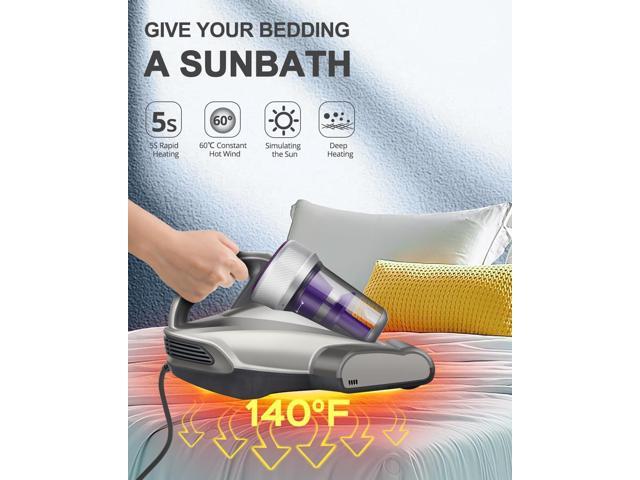 Jimmy Mattress Vacuum Cleaner, Anti-allergen Bed Vacuum Cleaner with UV-C Light & High Heating Tech, 14Kpa Suction 480W Powerful Handheld Vacuums...